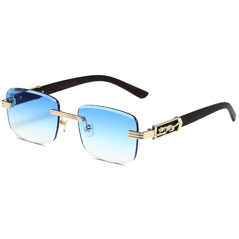 2023 new cheetah wood grain foot leopard head trendy street photography sunglasses