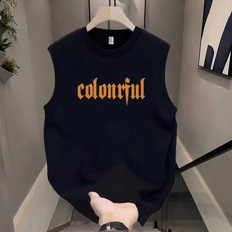 Men's Clothing Sports Vest Men's Summer Loose Outer Wear Sleeveless T Shirt Boys Casual Wide Shoulder Waistcoat Top