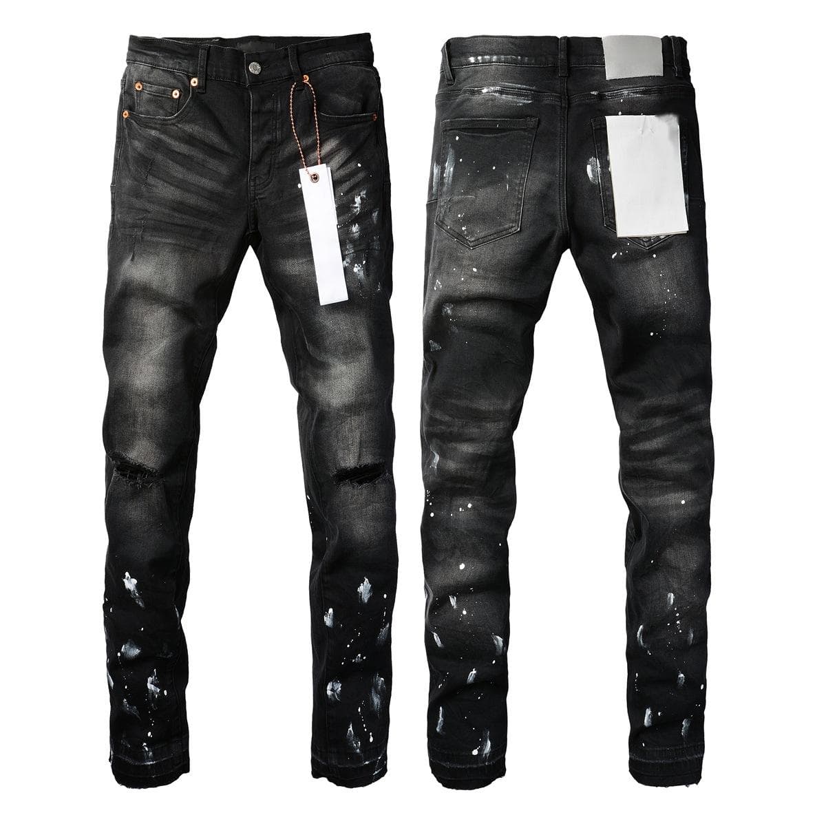 Jean déchiré violet de haute qualité pour homme, style streetwear