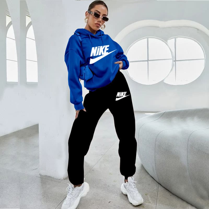 Automne/hiver mode pull décontracté ensemble marque de mode lettre impression pull à capuche pantalon sport deux pièces ensemble