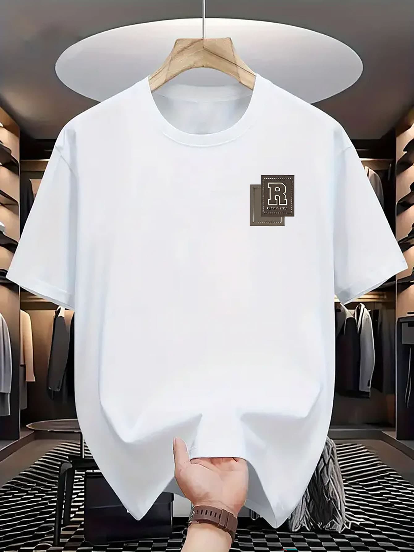 Men's 100% Cotton Stretch Fabric T-Shirt Casual Round Neck Short Sleeve With Print Ideal Gift Comfortable And Breathable For All Seasons Gift For Men