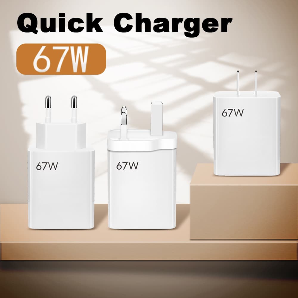 Accessories Parts 67W flash charging mobile phone charger 5V 5A standard super fast charging head full protocol power adapter
