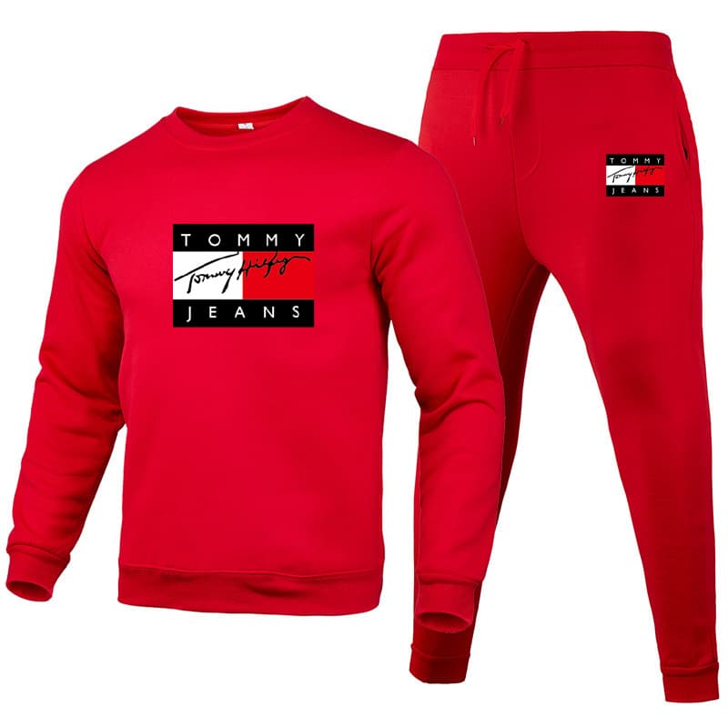 Ensemble pull et pantalon Long pour homme, confortable et chaud, à la mode, pour les affaires, les loisirs, imprimé, sport, nouvelle collection 202