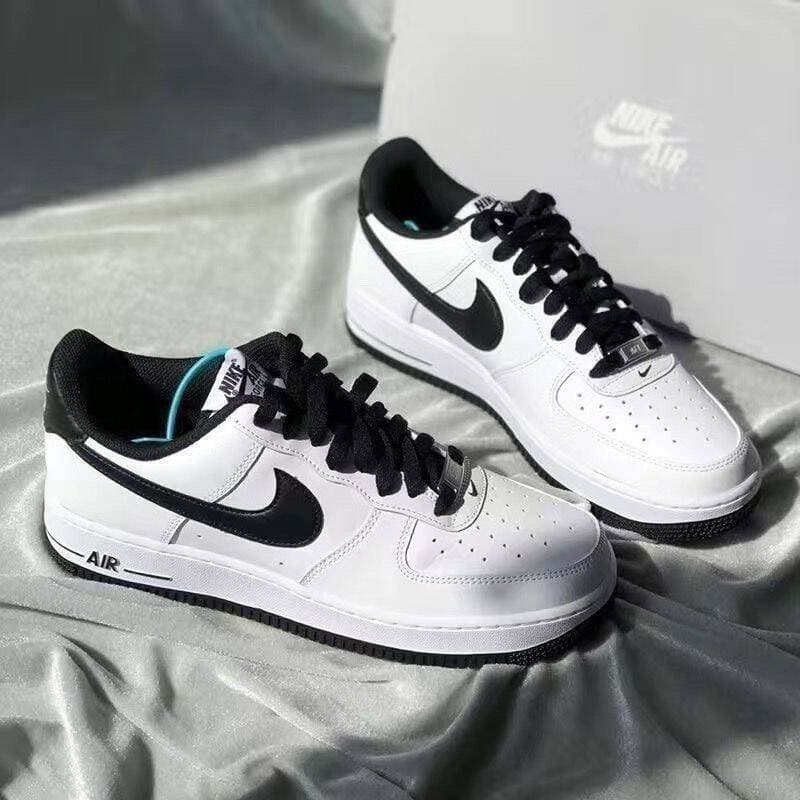 Baskets basses Nike AF1 Air Force One Starry noires et blanches, unisexes, tendance été, chaussures de sport décontractées et polyvalentes pour c