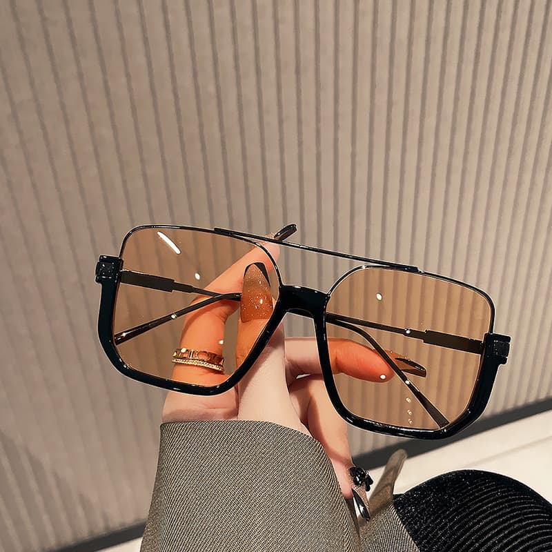 Unisex Women's sunglasses Trendy square frame large frame sunglasses women's UV protection face small makeup glasses