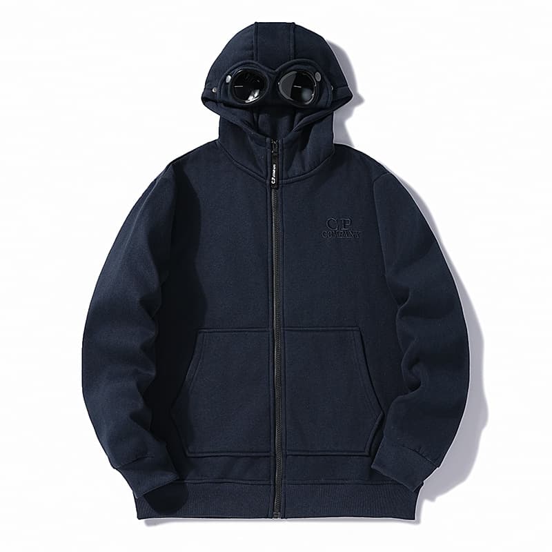 Veste de sport unisexe à capuche doublée polaire et fermeture éclair, au design classique avant-gardiste et fonctionnel, de la marque Cross-border