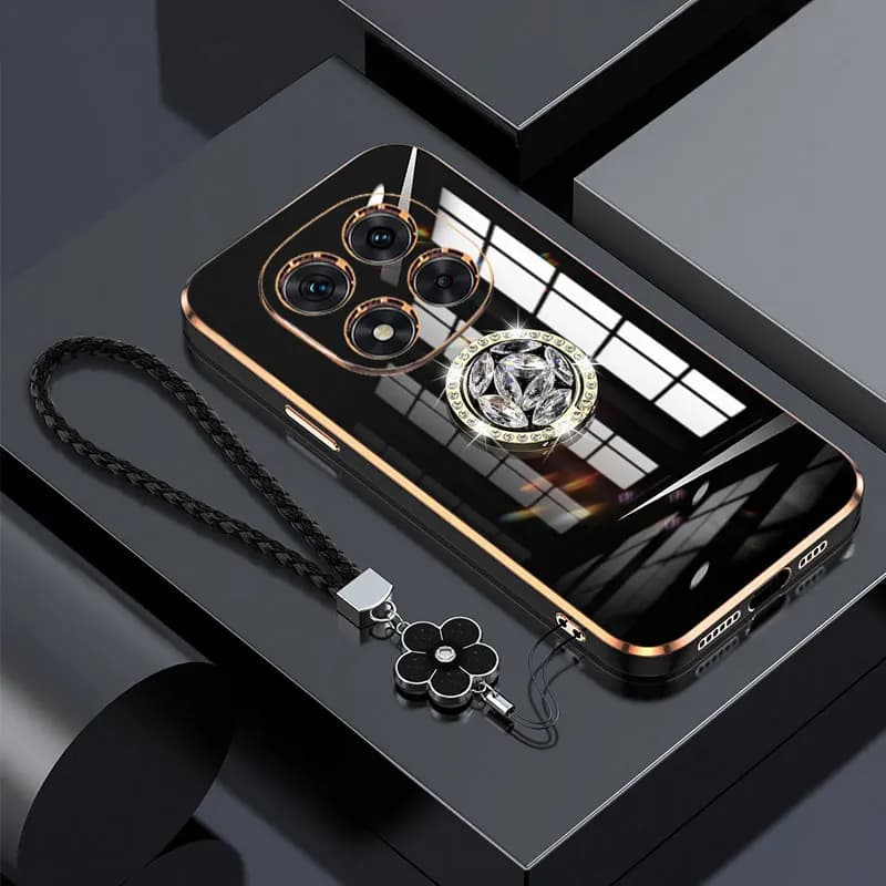 Note14pro Dia Ring Cover For Xiaomi Redmi Note 14 13 Pro Plus Phone Case With Lanyard Plating Cases Note14 Pro+