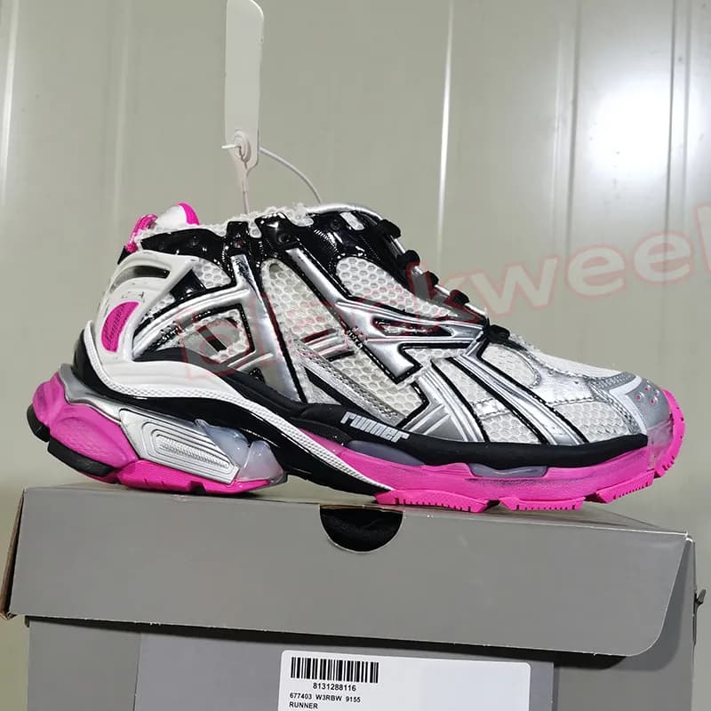 Piga Shoe Track 7.0 Runners Designer Casual Shoes Platform Brand Transmit Sense Hommes Femmes Graffiti Black Deconstruction
