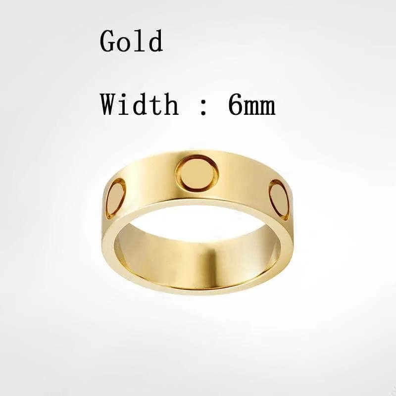 Bague Nail Love pour femme, bague classique de luxe en or pour l'amour et le mariage, avec pochette rouge, inaltérable et hypoallergénique.