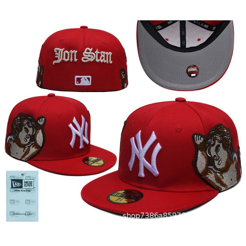 Casquette brodée d'ange, non ajustable, style décontracté, collection Yankees de New York, Los Angeles, en vente en gros.