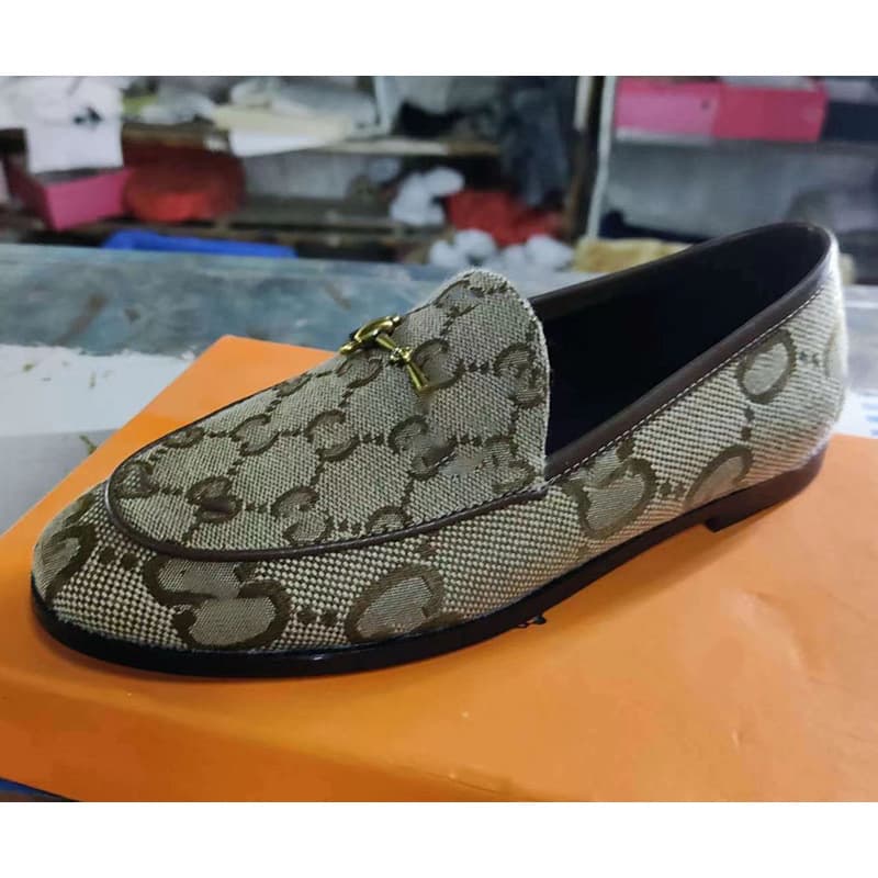 Mocassins en cuir avec boucle en fer à cheval en métal pour chaussures pour femmes, pas décontracté, personne paresseuse, semelle plate, double G
