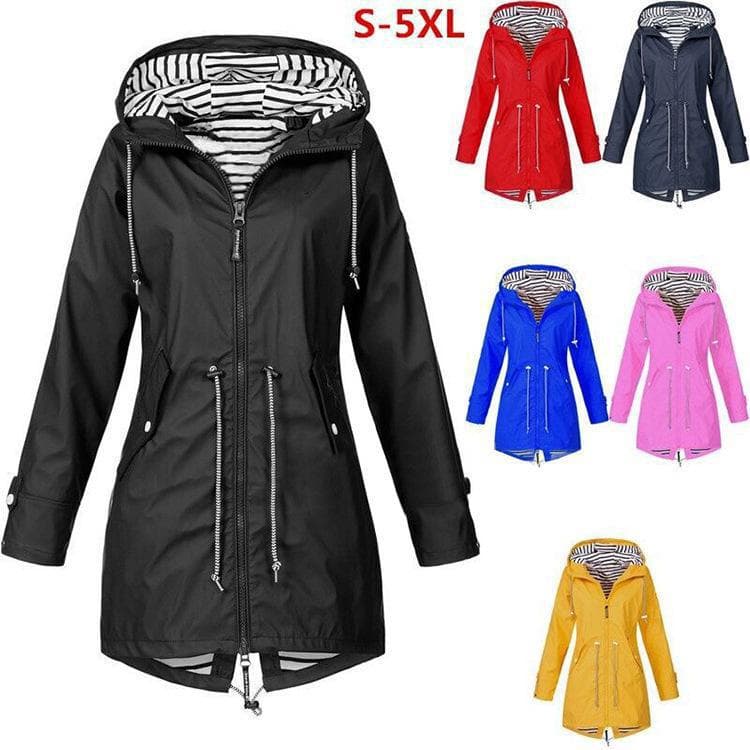 Women's Zipper Outdoor Hooded Hardshell Jacket