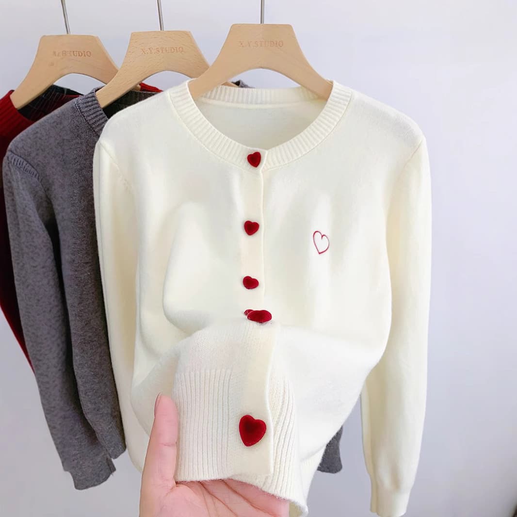 Elegant Long Sleeve Cardigan For Women Soft Knit Open Front Sweater With Classic Round Neck -Versatile Casual & Office Wear Available In 5 Colors