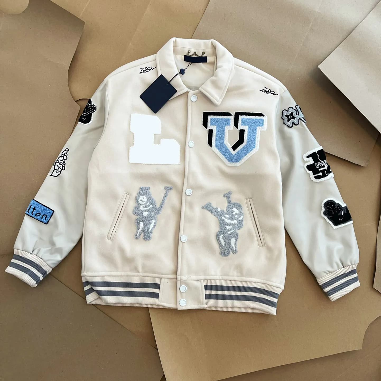 veste homme mode manteau de baseball uniforme mode veste simple boutonnage vestes chaudes couples femmes hommes manteaux universitaires