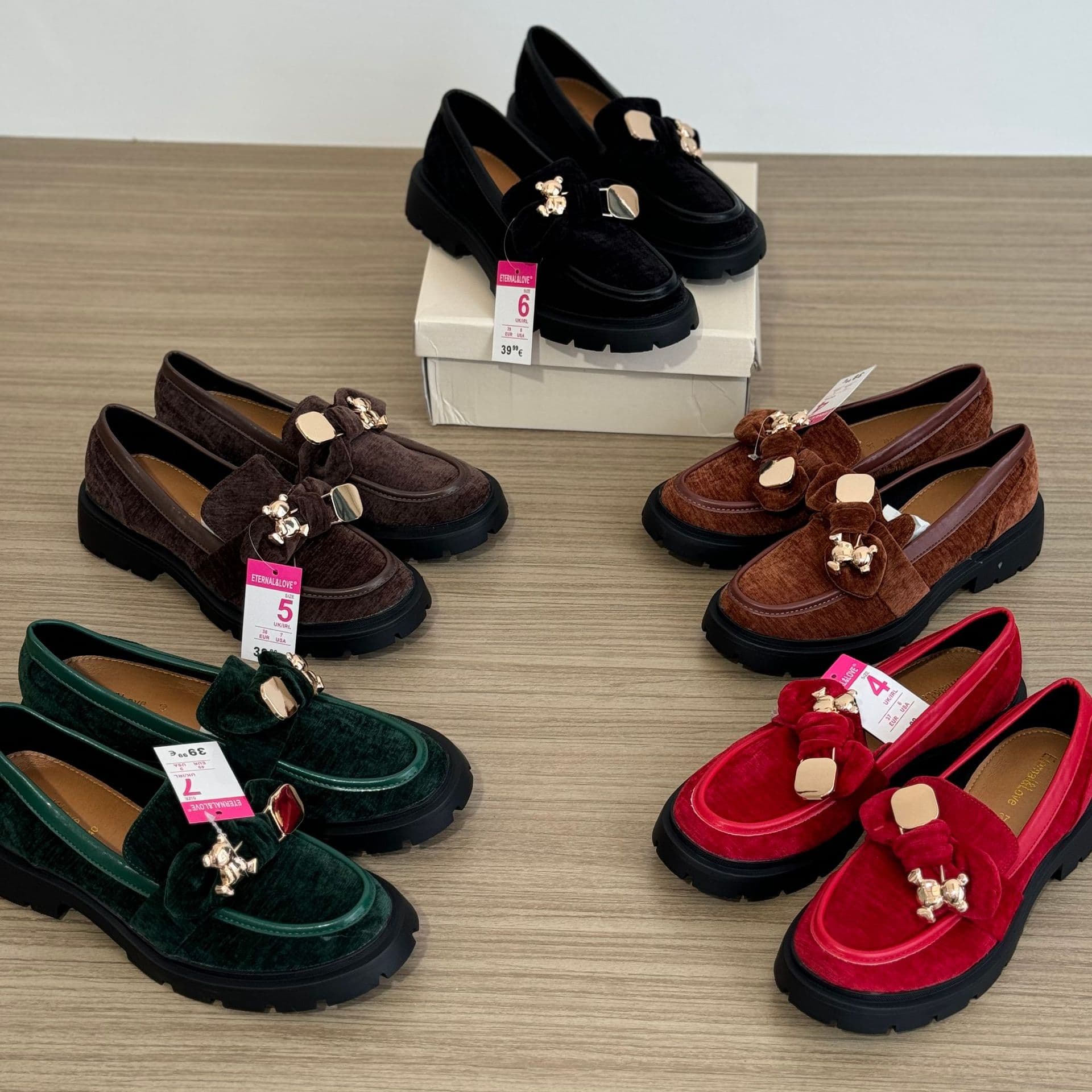 Women's Shoes retro round toe slip on shoes deep mouthed suede high loafers