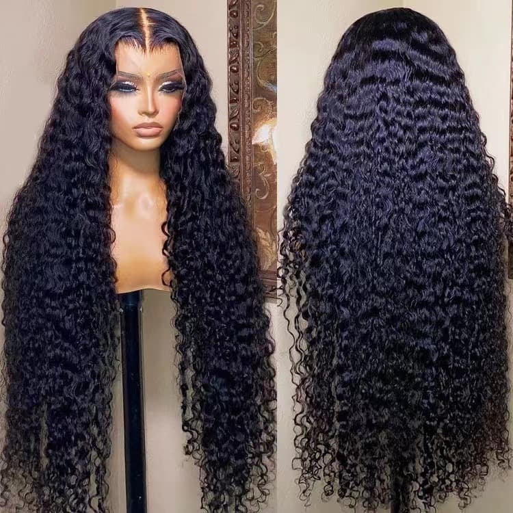 Ladies Small Curly Wig Front Lace Wig Headgear Synthetic Hair Wig