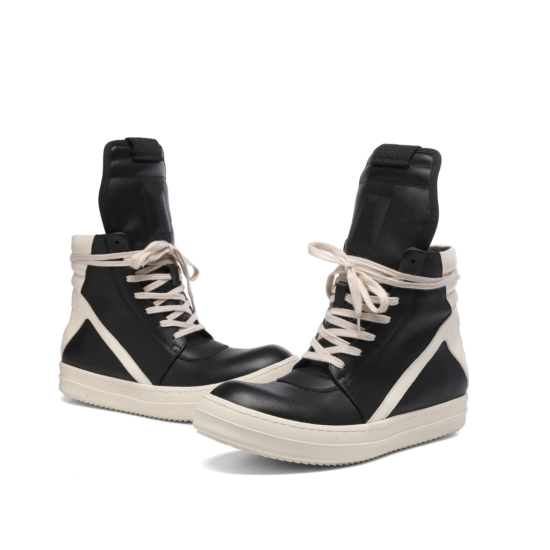 RO Inverted Triangle High Top Shoes, Genuine Leather, Thick Sole, Dark Street Style, High Heels, Couple's Sneakers, Breathable For Summer.