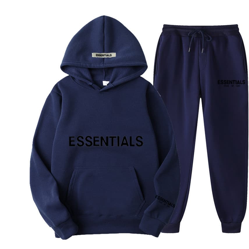 Essentials Double ligne peur de Dieu ensemble tendance poitrine Logo imprimé lettre Couple veste polaire F