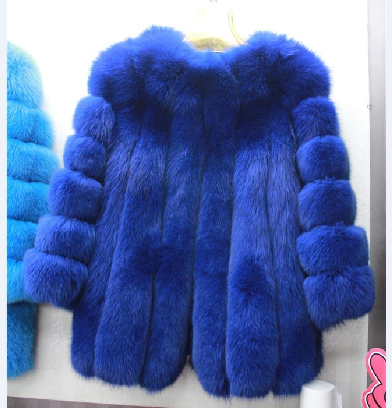 Manteau mi-long en fourrure pour femme, nouveau style, manches longues, prix spécial, veste en fourrure