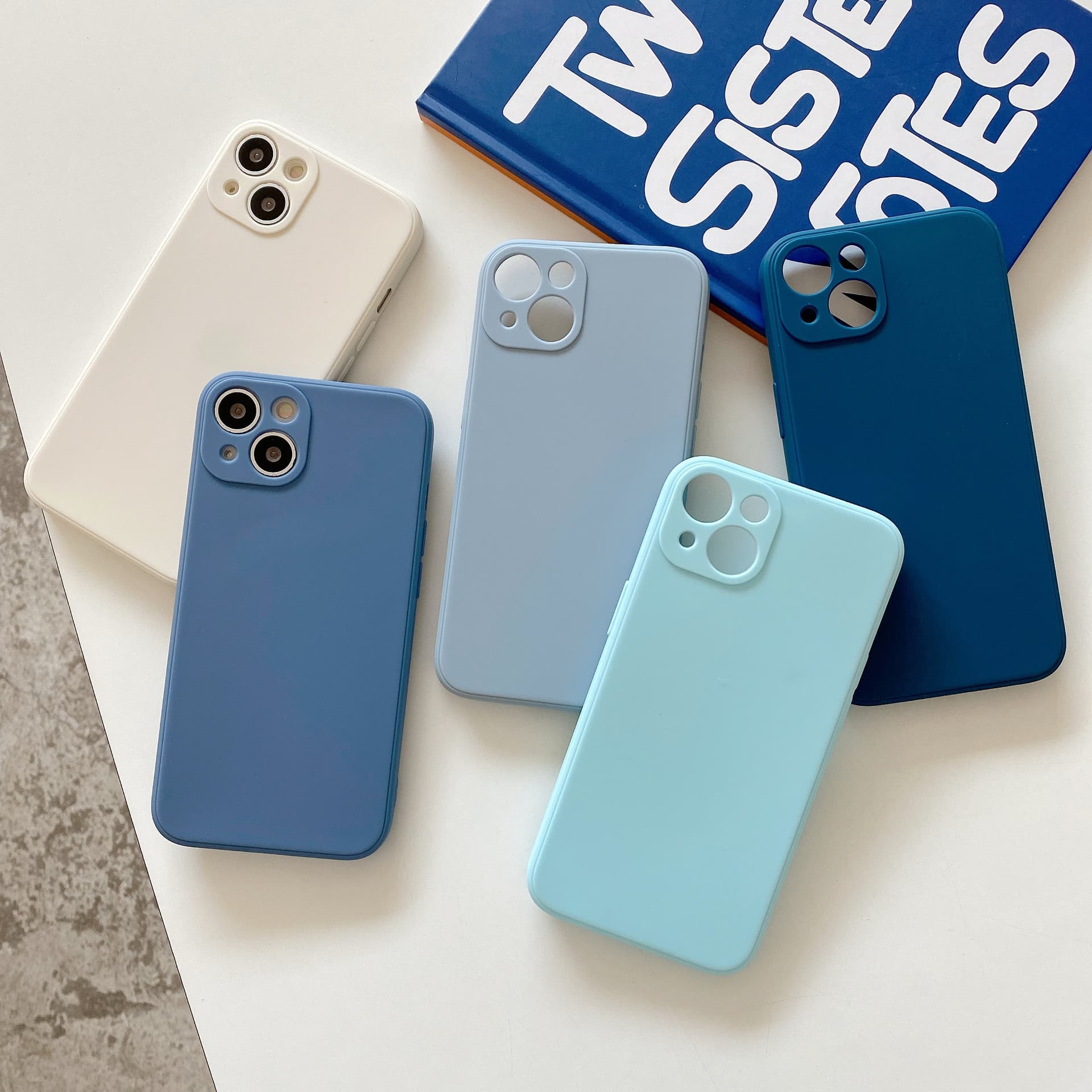 Compatible With 17 Cube Straight Edge Liquid Silicone Phone Case IPhone 16 Shockproof Protective Cover