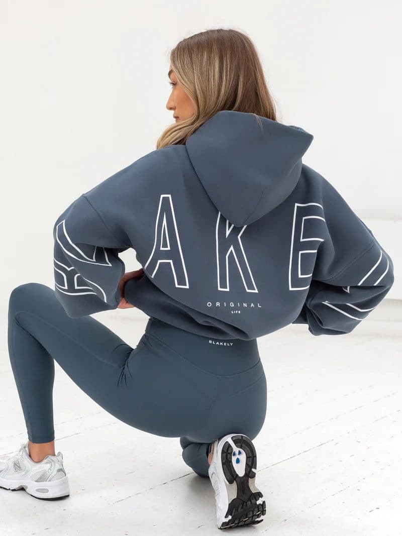 Sweat-shirt à capuche ample à manches longues pour femme, imprimé tendance, épais et polyvalent, style hip-hop