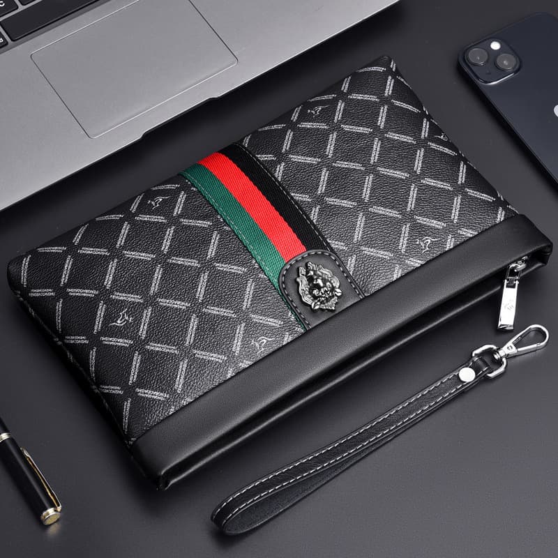 Men's Bags High end brand men's clutch bag business envelope bag men's fashion handbag men's clutch bag large capacity