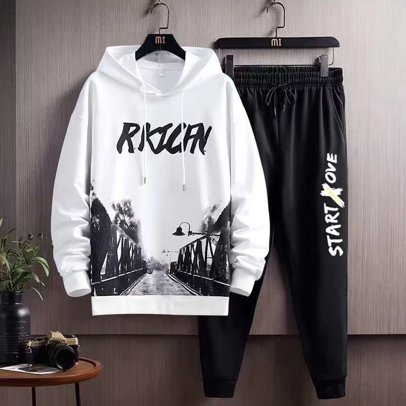 Men's Clothing Boys' sports suits autumn and winter new youth brand casual loose sweater trousers a complete set