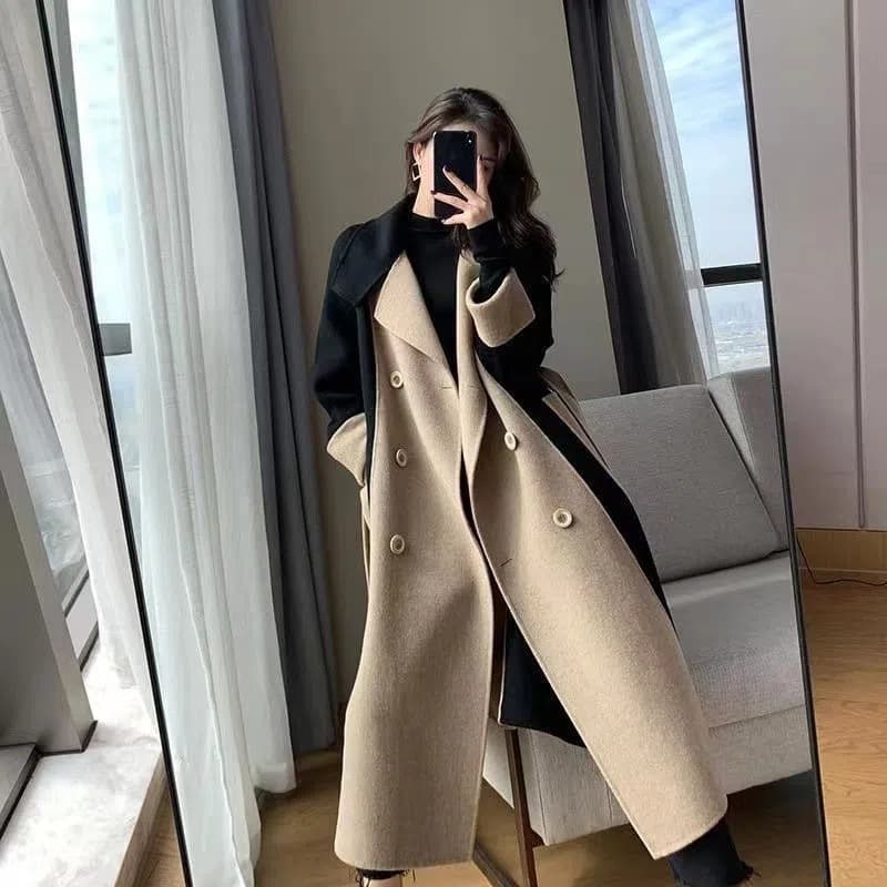 Women's Fashion Woolen Coat Women's Medium Length