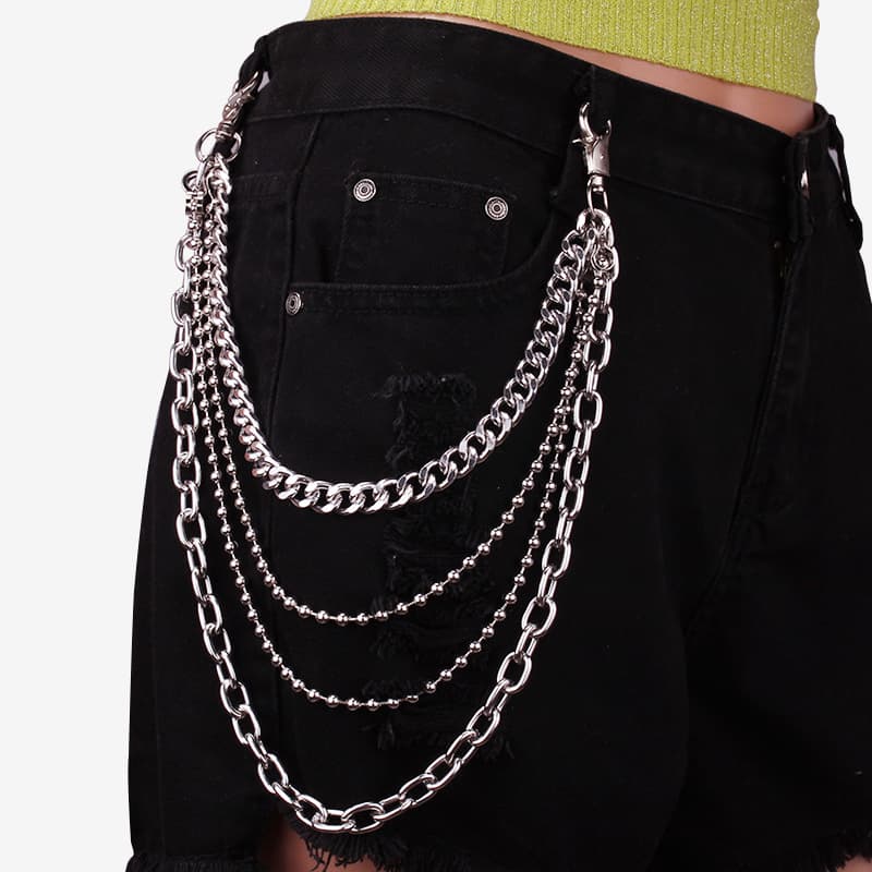 Women's Jewelry Belt Punk Style Fashion Metal Waist Chain Personality Popular Multi Layer Jeans Chain Korean Version Ins Style