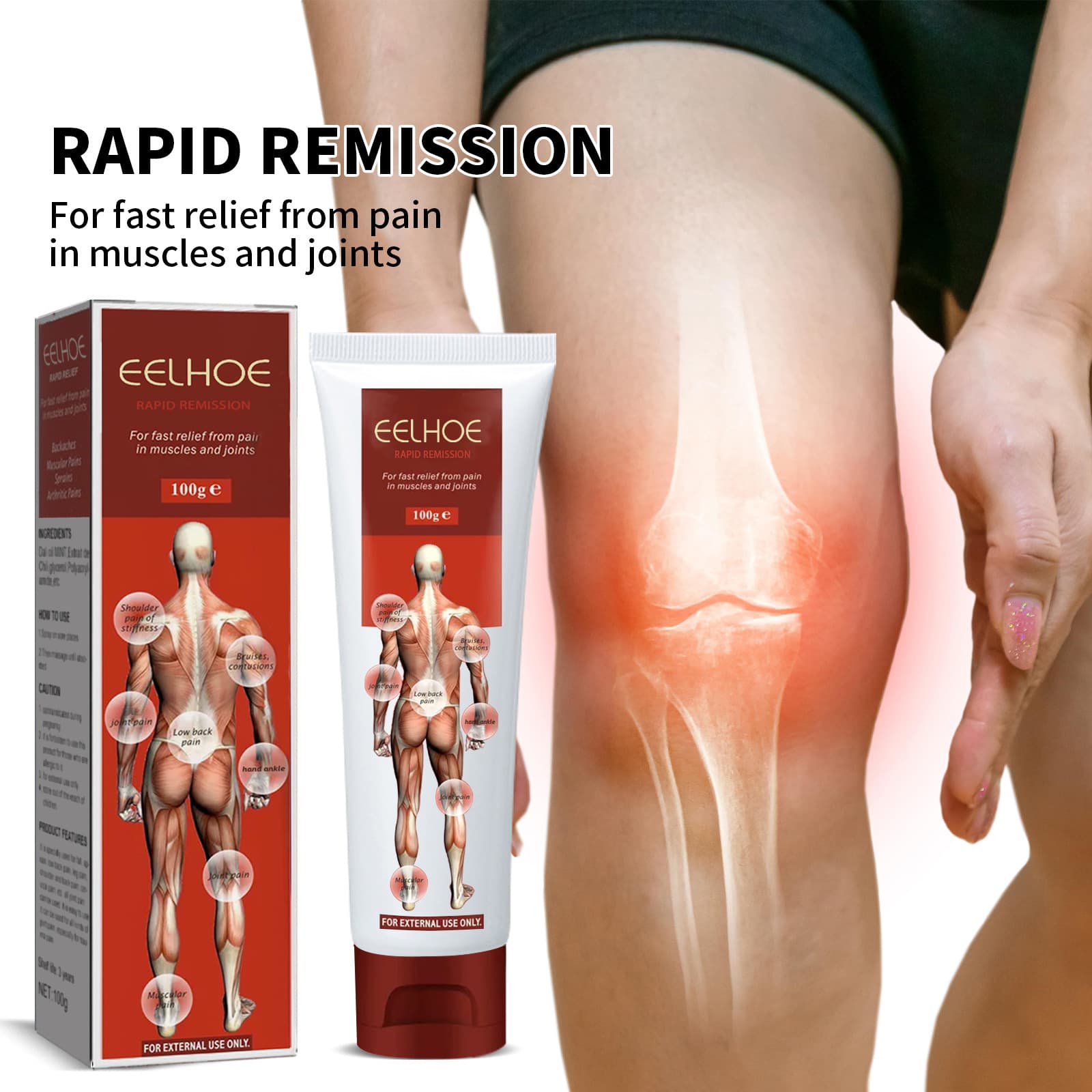 EELHOE Relieve Cervical, Lumbar, Knee Joint Muscle and Bone Pain Body Massage Care Cream