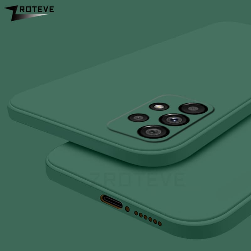 A52 Case ZROTEVE Square Liquid Silicone Soft Cover For Samsung Galaxy A52s A72 A42 A32 A22 A12 A13 A23 A33 A53 A73 M33 M53 Cases