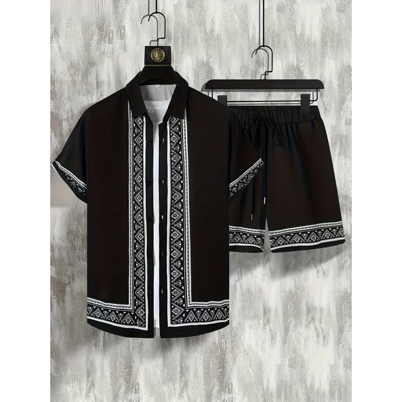 Men's Clothing Men's Shirt Suit Code 3d Digital Printing Men's Two Piece Suit 2 Pieces Of Clothing Casual
