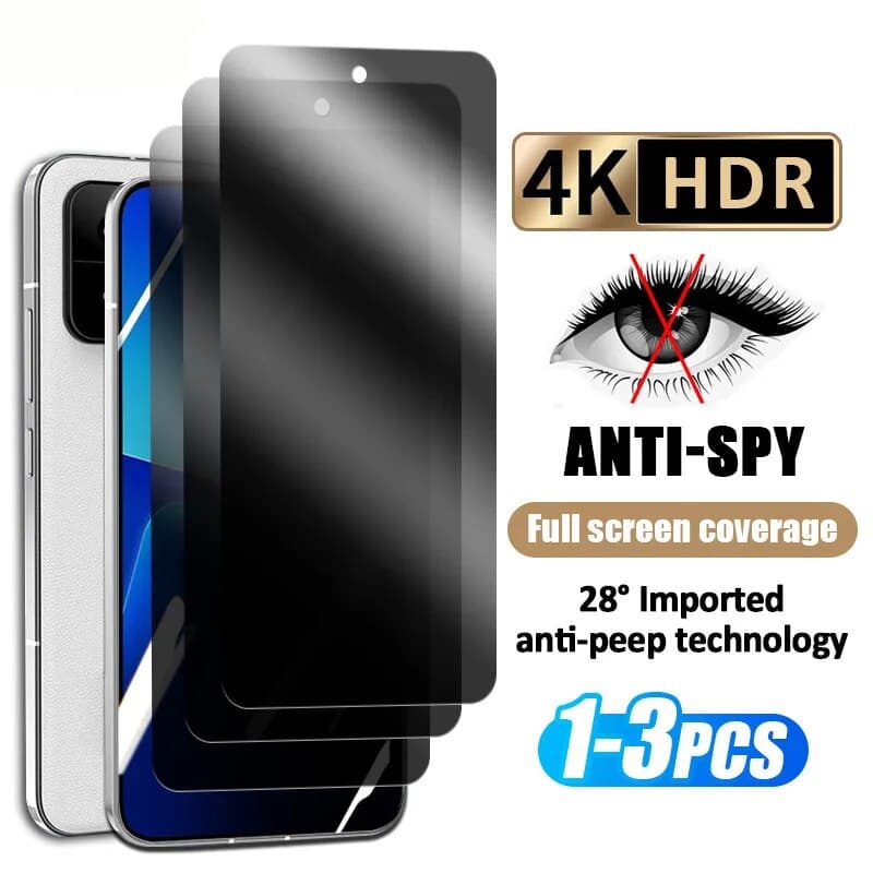 3PCS Full Cover Privacy Screen Protector For Xiaomi Mi 12T 11T Pro 13 12 10 10T 11 Lite 5G NE Anti-Spy Tempered Glass