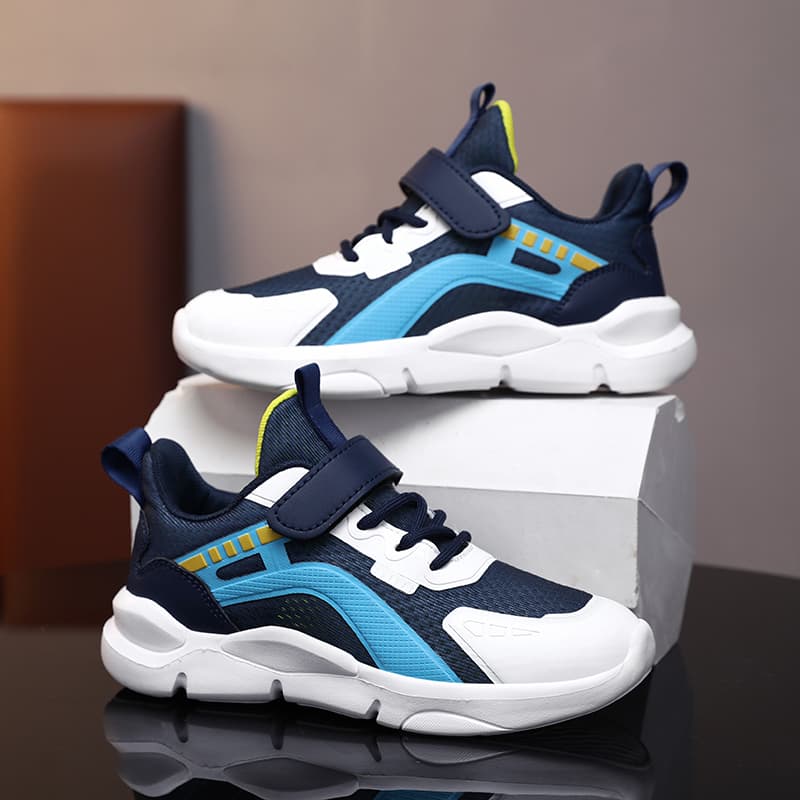 Summer New Breathable Single Mesh Velcro Flyknit Children's Sports And Casual Shoes