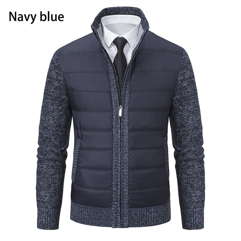 Men's Clothing Autumn and winter new men's cardigan sweater foreign trade sweater jacket plus velvet thickened men's jacket