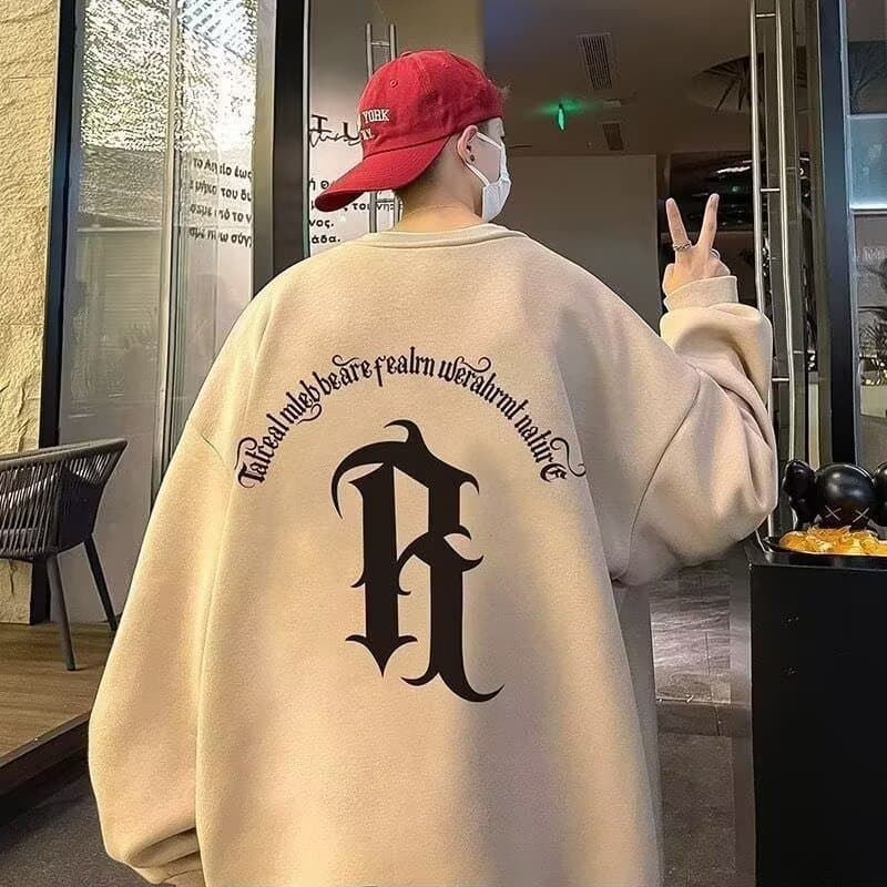 Men's Clothing Long sleeved T shirt sweatshirt spring and summer men's round neck high street oversize jacket loose versatile casual tops
