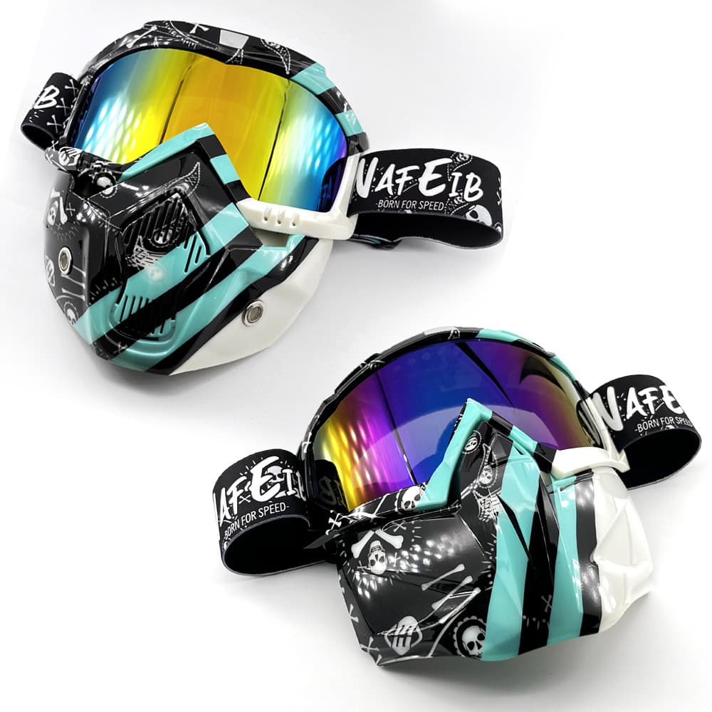 NAFEIB Multi-Purpose Sports Goggles With Interchangeable Lenses - Windproof UV Protection Anti-Glare Mask For Cycling Skiing Outdoor Activities