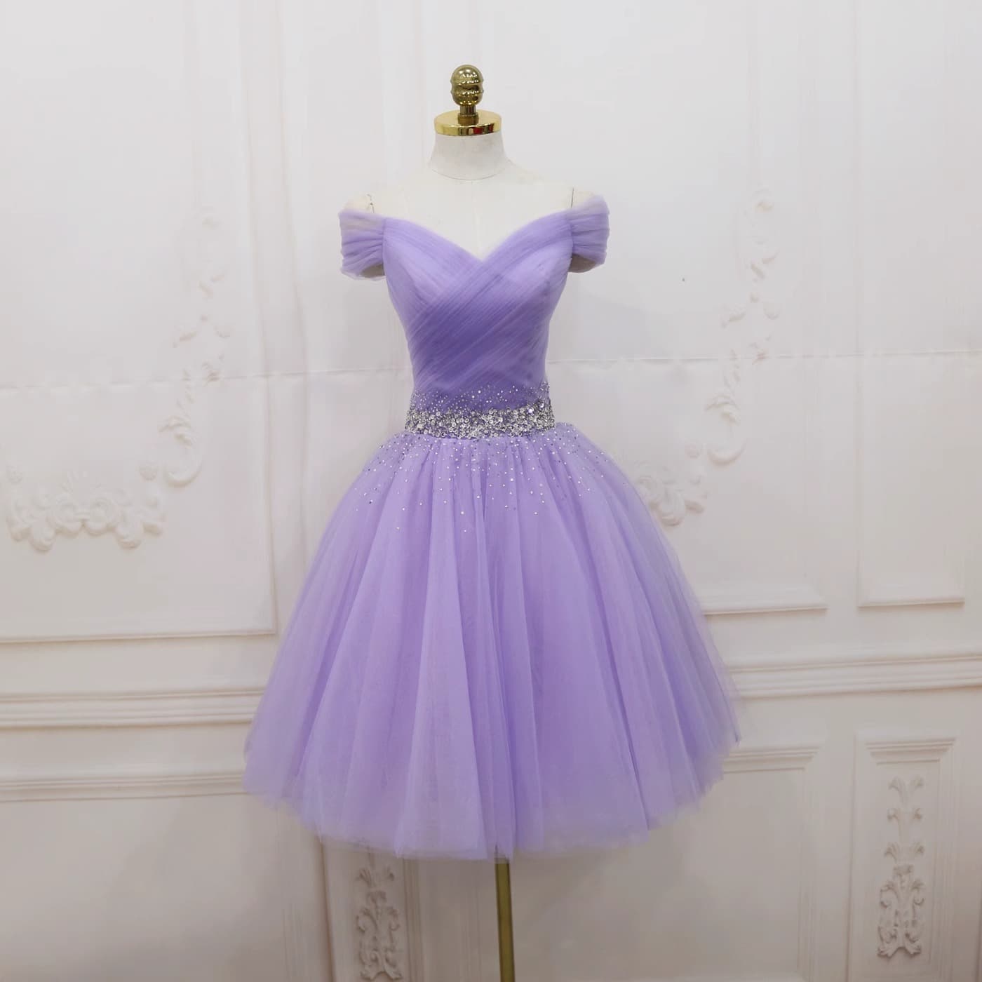 Women's Clothing Bridesmaid Dress New Sexy One Shoulder Waist Sister Skirt Host Temperament Banquet Small Dress Female