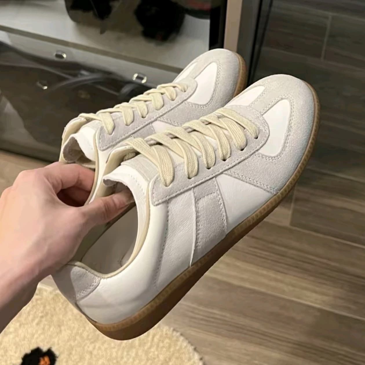 Sheepskin High Version German Training Versatile Lace Up Men's And Women's Casual Comfortable Flat Bottom White Forrest