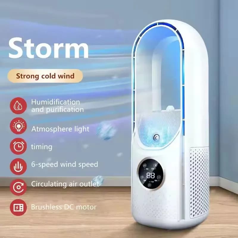 4-Speed Natural Wind USB Desk Fan - 36dB Ultra Quiet 5W Energy Saving Office Fan With 8H Timer (White/Blue/Green)