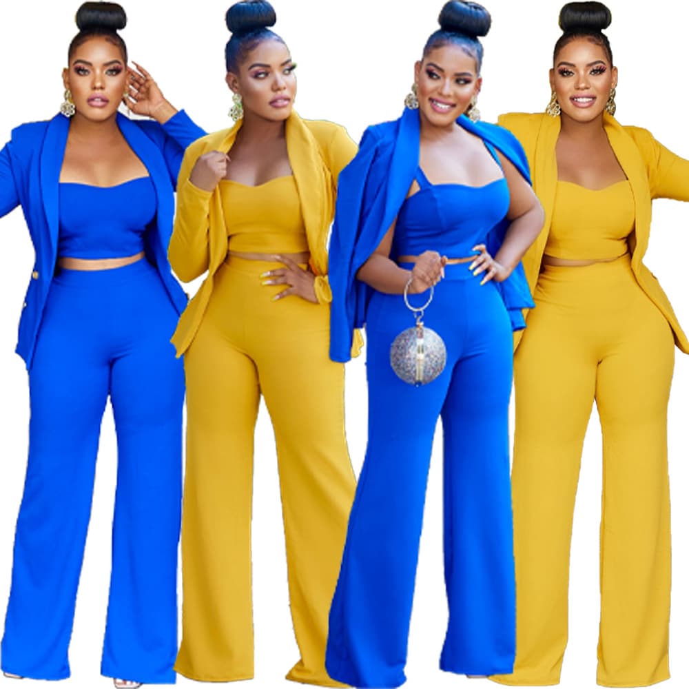 Women's Clothing New clothing women's clothing hot selling solid color trousers three piece suit