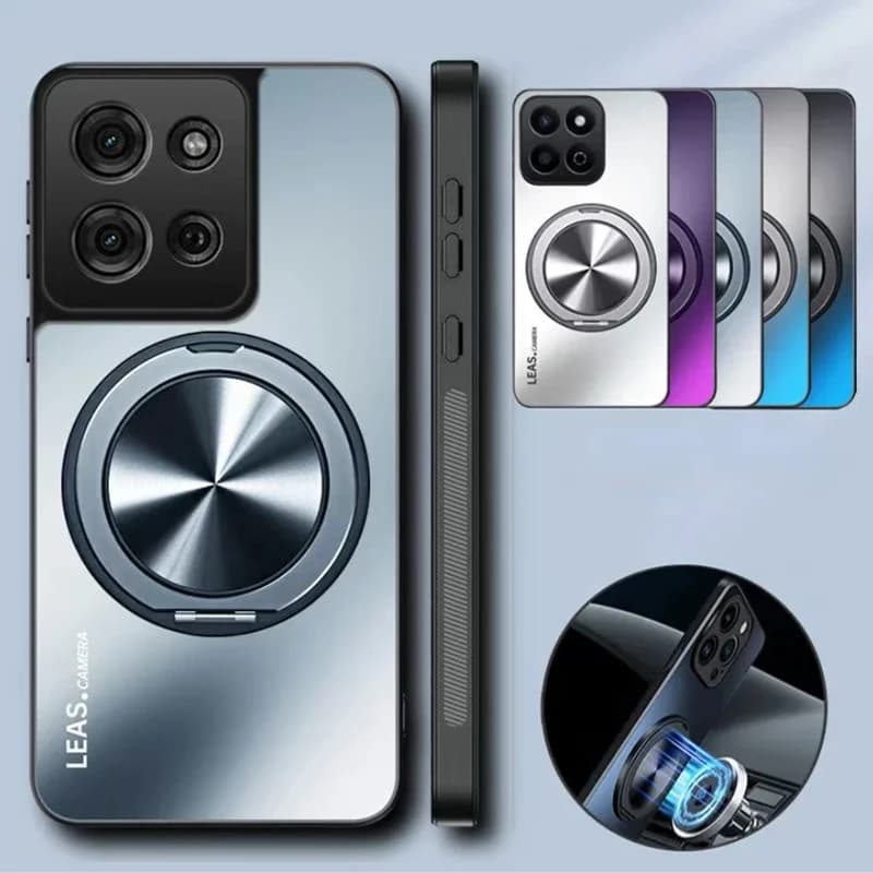 Metal Magnetic Ring Holder Case For MOTO Edge 60 Pro S Stylus Fusion 50 Ultra NEO G85/75/35/15/05 Protective