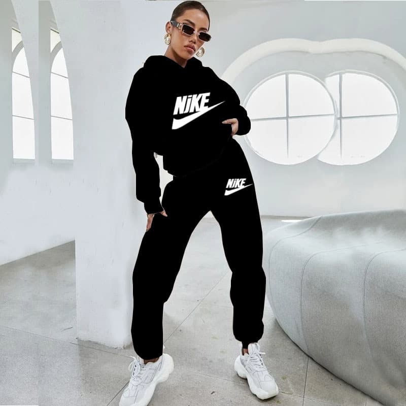 Automne/hiver mode pull décontracté ensemble marque de mode lettre impression pull à capuche pantalon sport deux pièces ensemble