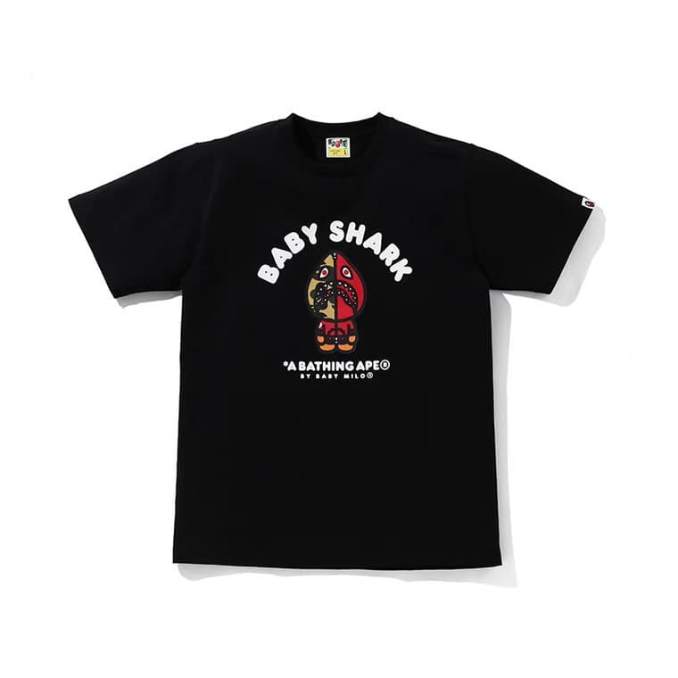 2021 Spring/Summer New Fashion Brand Cartoon Shark Letter Men's and Women's Printed Short sleeved T-shirt