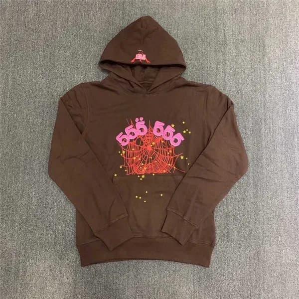 Sweat à capuche Spider pour enfants Sp5der 555555 Sweat à capuche pour garçons et filles, imprimé toile d'araignée de haute qualité