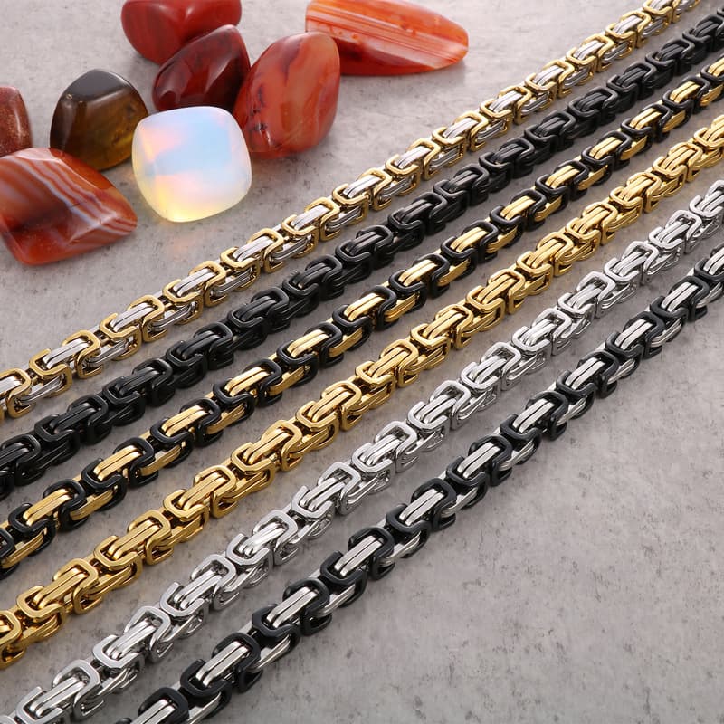 Star Byzantine Bracelet Of The Same Style, Personalized Hip-hop Stainless Steel Domineering Emperor Chain Men's Jewelry