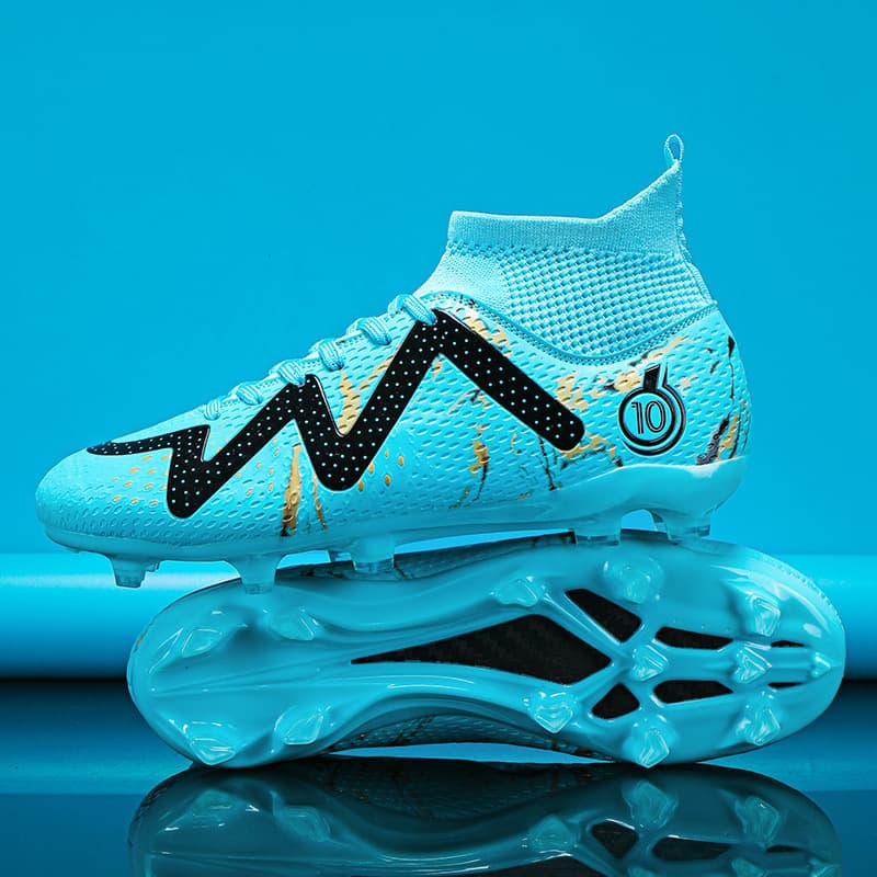 Football shoes Male high top adult teen student broken nails outdoor grass spike training sneakers