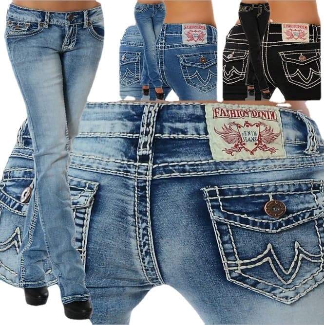 Women's Mid-Rise Stretch Denim Jeans – Thick Thread Embroidery & Comfort Fit (S-2XL, Dark/Light Blue)