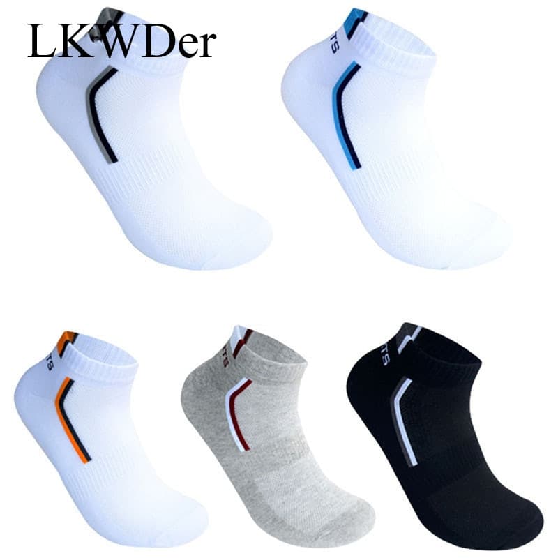 10 Pieces=5 Pairs/lot Men Mesh Breathable Short Casual Summer Cotton Sports Absorb Sweat Ankle Socks Set Meias