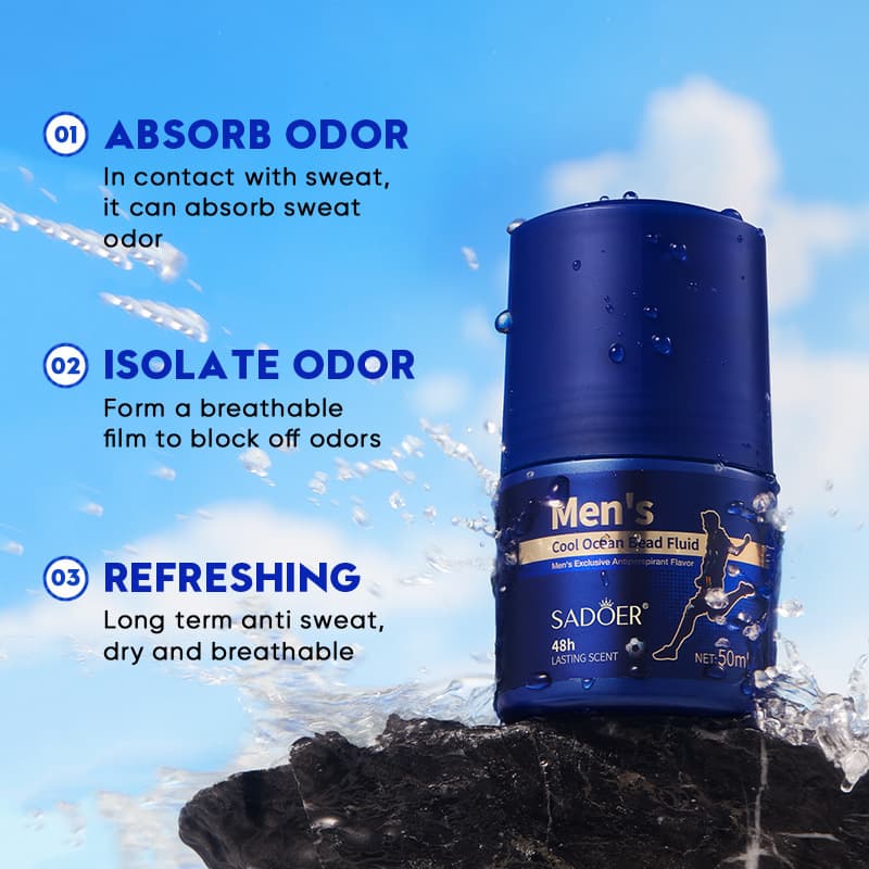 SADOER beads deodorant refreshing fragrance portable ball perfume men's antiperspirant